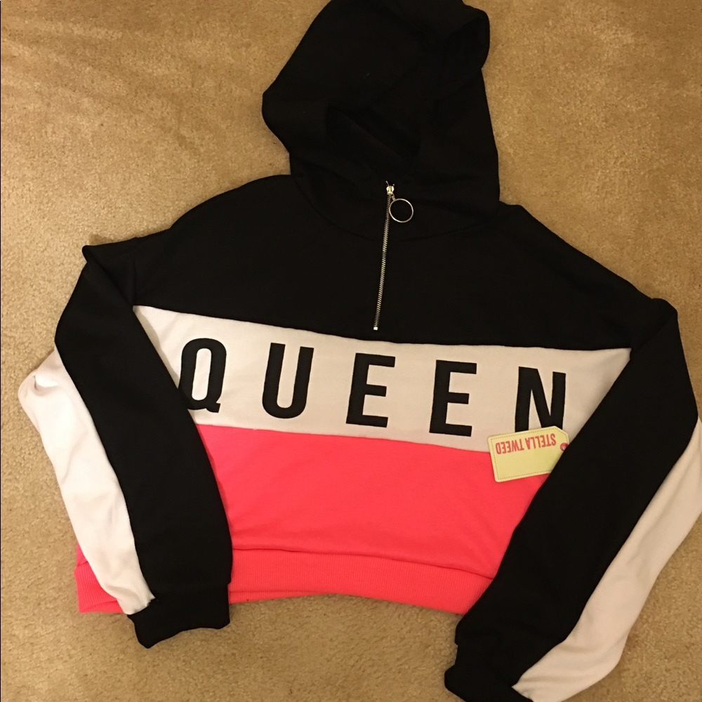 Stella Tweed cropped hoodie